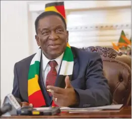  ?? ?? President Emmerson Mnangagwa