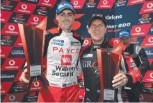  ?? Picture: CARRERA CUP AUSTRALIA ?? Carrera Cup champion David Wall (left) and Carrera Challenge winner Stephen Grove.
