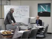  ?? NATIONAL GEOGRAPHIC — BETTINA STRAUSS ?? Bradley Whitford, left, and John Murphy play Netscape pioneers James Barksdale and Jim Clark in National Geographic Channel’s “Valley of the Boom.”