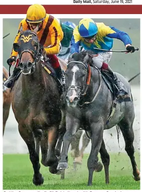  ?? REUTERS ?? Battle: Campanelle (left) fights it out with Dragon Symbol