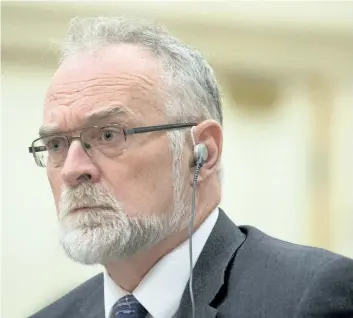  ?? ADRIAN WYLD/ THE CANADIAN PRESS ?? Auditor general Michael Ferguson waits to appear before the Public Accounts committee in Ottawa on Tuesday.