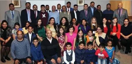  ??  ?? Indian Ambassador to Ireland Sandeep Kumar pictured with members of the Indian Associatio­n of Sligo in the Radisson Hotel last Friday