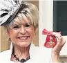  ??  ?? HONOURED With her OBE