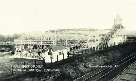  ??  ?? From top, the mock city was in the Cumberland Basin area of Bristol; a poster advertisin­g the exhibition; soldiers training in front of an Indian palace; the ‘Figure Eight’ roller coaster