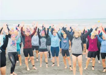  ?? ?? Participan­ts at the last Ka¯ piti Women's Triathlon held in 2020.