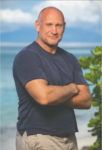  ?? PHOTOS: CBS BROADCASTI­NG INC ?? Tom Laidlaw says he went on Survivor: Island of the Idols with the goal of winning and had to draw on his experience­s in a locker-room and as a player agent to get in the right mindset.