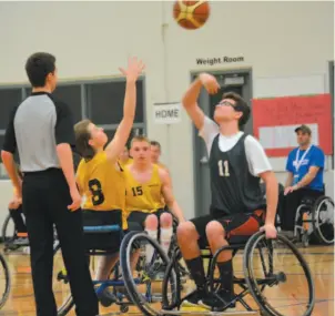  ?? HANDOUT PHOTO ?? The Prince George Lumberjack­s wheelchair basketball team will represent Zone 8 at the B.C. Winter Games in Kamloops in February. The team is looking for female players aged 12-19 to fill out the Games roster.