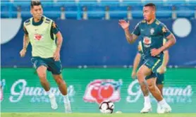  ?? LUCAS FIGUEIREDO/CBF ?? Gabriel Jesus (D) volta a ser titular hoje, diante da Arábia Saudita