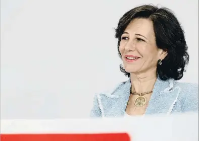  ?? DANI DUCH / ARCHIVO ?? La presidenta del Banco Santander, Ana Botín