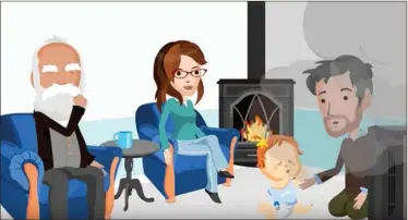  ??  ?? A still from the EPA’s new YouTube animation on the dangers of burning waste in domestic fires or bonfires.