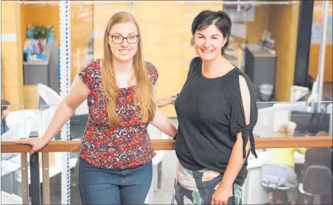  ??  ?? Annika Hoitink (left) EIT School of Business student worked with Amanda Liddle, ExportNZ Hawke’s Bay at the Hawke’s Bay Business Hub.