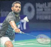  ?? AP ?? HS Prannoy had an easy outing against NZ’S Abhinav Manota.