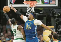  ?? STEVEN SENNE/AP ?? Warriors center Kevon Looney is one of many young players in the NBA who could be on the move when the league’s free agency officially opens Thursday evening.