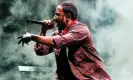  ?? Photograph: Kris Connor/FilmMagic ?? Kendrick Lamar on stage at Panorama NYC on Randall’s Island, New York in 2016.