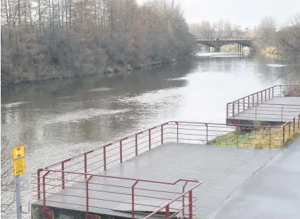  ??  ?? Walk this way The route takes walkers past this point at Dalmarnock Bridge