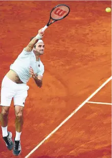  ?? EFE ?? Roger Federer accedió a la segunda ronda del torneo de Madrid.