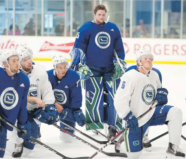  ?? JASON PAYNE/PNG FILES ?? Goalie Thatcher Demko made his return to the Utica Comets lineup last week, recording AHL wins over Laval and Belleville.