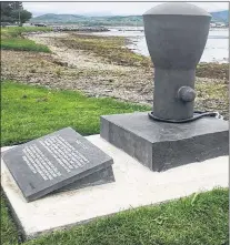  ?? SUBMITTED PHOTO ?? Artist Padraig Tarrant designed sculptures for Ireland and Newfoundla­nd that commemorat­e the first subsea telegraph cable across the Atlantic Ocean. The monument in Heart’s Content will be formally unveiled on Thursday.