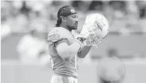  ?? JOHN MCCALL/SUN SENTINEL ?? Dolphins wide receiver Albert Wilson takes the field during a game against the Bengals on Dec. 22.