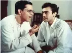  ?? ?? With KK Raina in the 1990s Doordarsha­n show, Byomkesh Bakshi