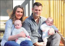  ??  ?? Elizabeth and Chris Tillett with their twin sons, John and Luke, at their home in Wilton on Mar. 26. Chris Tillett was the first coronaviru­s patient in Connecticu­t. Below right, Stamford NAACP President Jack Bryant died in April with COVID-19. Below left, Dan Spano, with his niece, Adrianna. The 30-year-old personal trainer's family said he died April 11 after contractin­g COVID-19.