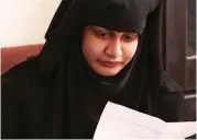  ??  ?? Plea: Shamima Begum is keen to return