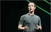  ?? DAVID PAUL MORRIS/BLOOMBERG NEWS 2017 ?? Facebook CEO Mark Zuckerberg said the company has a “responsibi­lity” to protect its users’ informatio­n.