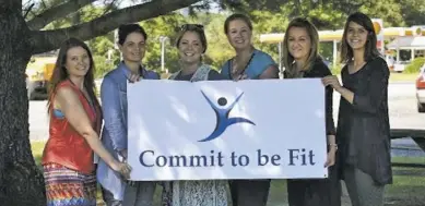  ??  ?? The Commit to be Fit team: Shannon Grimsley, Jackie Tederick, Jacqui LoweBarton, Holly Jenkins, Stacey Whitt and Amanda Grove.