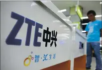  ?? CHINATOPIX VIA ASSOCIATED PRESS ARCHIVES ?? China’s ZTE was targeted by United States sanctions at the beginning of the trade war but had its sanctions lifted later.