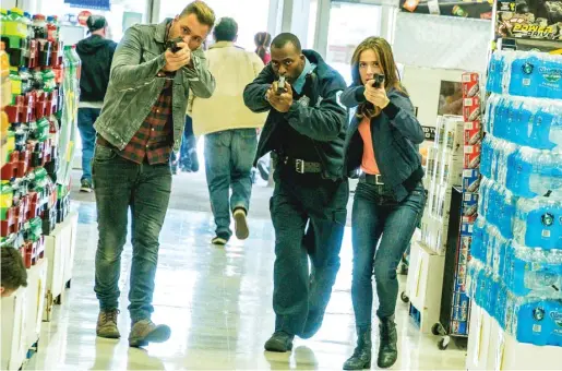  ?? NBC ?? Marina Squerciati (right) of “Chicago P.D.” has said that for her series not to address police brutality and race “would be kind of ludicrous.”