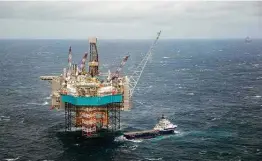  ?? Hakon Mosvold Larsen / Associated Press ?? Most of Norway’s oil and gas comes from the North Sea, such as the Edvard Grieg oil field, shown in 2016. Most untapped reserves are in the Barents Sea.