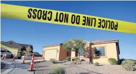  ?? Picture / AP ?? The blocked off home of Stephen Paddock in Mesquite, Nevada.