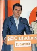  ?? MIRET, SALVADOR / ACN ?? El líder de Ciudadanos