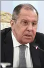  ??  ?? Russian Foreign Minister Sergey Lavrov.