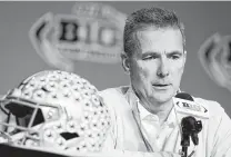  ?? Darron Cummings / Associated Press ?? Ohio State coach Urban Meyer on Friday didn’t want to talk about much other than Northweste­rn, his team’s opponent Saturday.