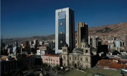  ?? Photograph: Juan Karita/AP ?? The Casa Grande del Pueblo in La Paz reportedly features a sauna and massage room.