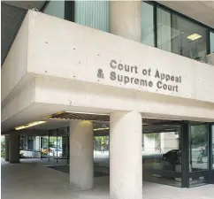  ?? ARLEN REDEKOP / PNG FILES ?? The B.C. Court of Appeal has determined a minimum sentence of 90 days in jail for possession of child pornograph­y is unconstitu­tional.
