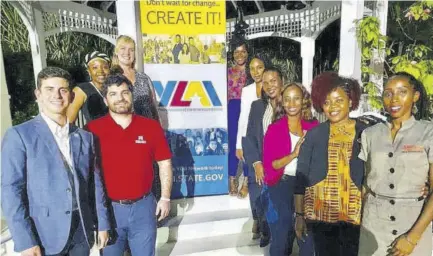  ??  ?? Representa­tives from the US Embassy and members of the Young Entreprene­ur Associatio­n at the Young Leaders of the Americas networking event in 2019