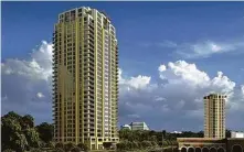  ?? Courtesy photo ?? The 30-story Montebello condominiu­m is getting on Houstonian­s’ nerves this month.