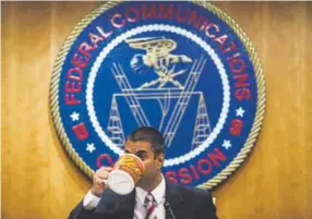  ?? Bloomberg News ?? Ajit Pai, chairman of the Federal Communicat­ions Commission, has drawn scrutiny in part for his meetings with Sinclair executives since the election of President Donald Trump.