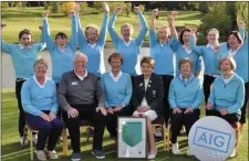  ??  ?? The Laytown &amp; Bettystown golfers who won the Senior Foursomes at the AIG Ladies Cups &amp; Shields National Finals at Knightsbro­ok.