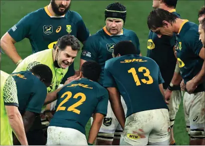  ?? ?? Rassie Erasmus used his role as waterboy to deliver instructio­ns to the South Africa players this summer