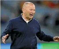  ?? AP ?? England coach Eddie Jones’ star seems to be fading as players tire of his micromanag­ement.