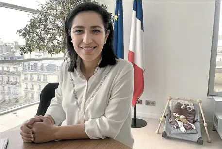  ?? | PHOTO : OUEST-FRANCE ?? Sarah El Haïry, dans son bureau de l’avenue Duquesne à Paris, le12 mars.