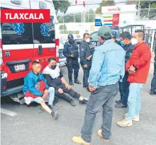  ?? EDUARDO TLACHI/EL SOL DE TLAXCALA ?? Tres lesionados dejó una trifulca sindical de la empresa de telecomuni­caciones Amatech