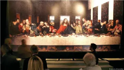  ??  ?? Imagen de archivo de una réplica de "La última cena" pintada por Leonardo Da Vinci