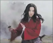  ?? Disney ?? “M U L A N ,” with Yifei Liu as the title character, will be premiering on Disney+, rather than in theaters.