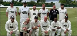  ?? ?? Silverware: Hoylandswa­ine first team, above, and their second XI with the Crowther Cup.