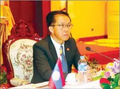  ?? VIENTIANE TIMES ?? Lao energy minister Dr Daovong Phoneke.