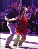  ??  ?? Mitch and Liz Brown dazzled on the dance floor at this year’s SVMC fundraiser gala and ‘Dancing with the Sierra View Stars’ competitio­n at the Portervill­e Fairground­s Saturday. Judges named the Browns winners of the dance competitio­n.